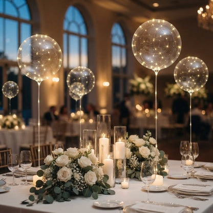 Party Balloons Warm White LED Reusable Set of 10