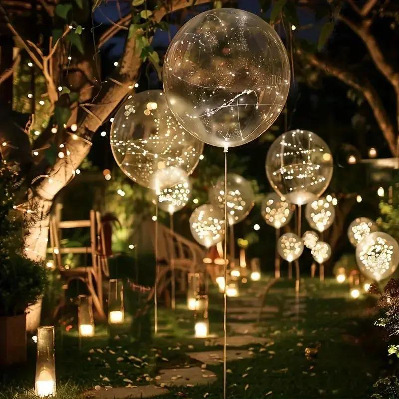 Party Balloons Warm White LED Reusable Set of 10