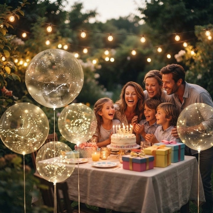 Party Balloons Warm White LED Reusable Set of 10