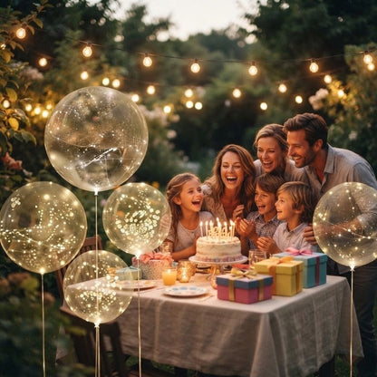 Party Balloons Warm White LED Reusable Set of 10