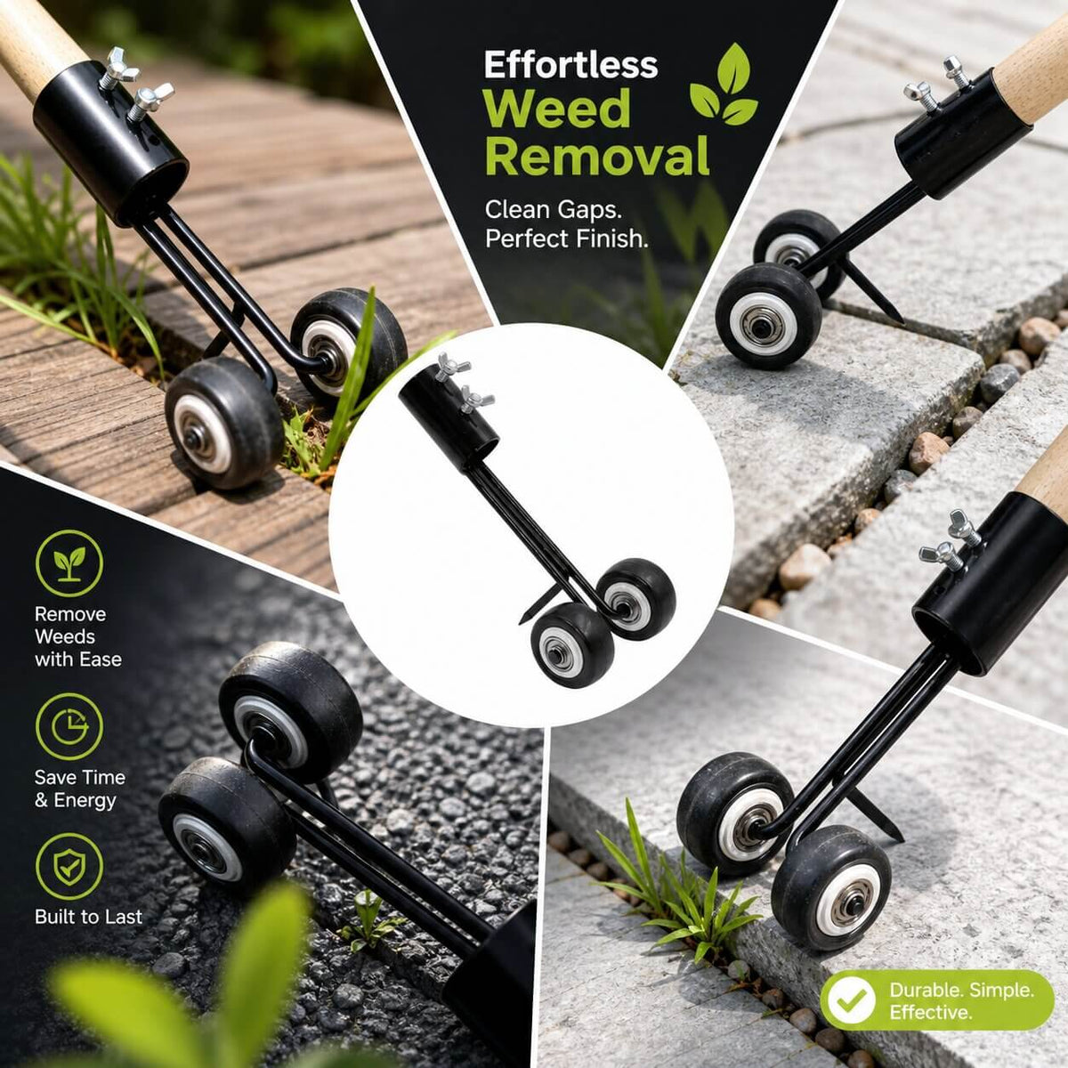 Paver Weed Remover Tool Iron Narrow-Joint Ergonomic Grip