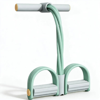 Pedal Resistance Band 4-Tube Non-Slip Foam Handles