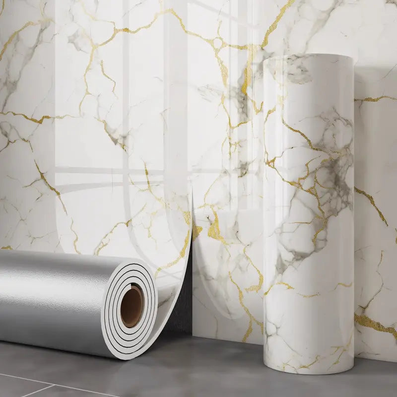 Peel-and-Stick Surface Film Matte Marble Water & Heat-Resistant