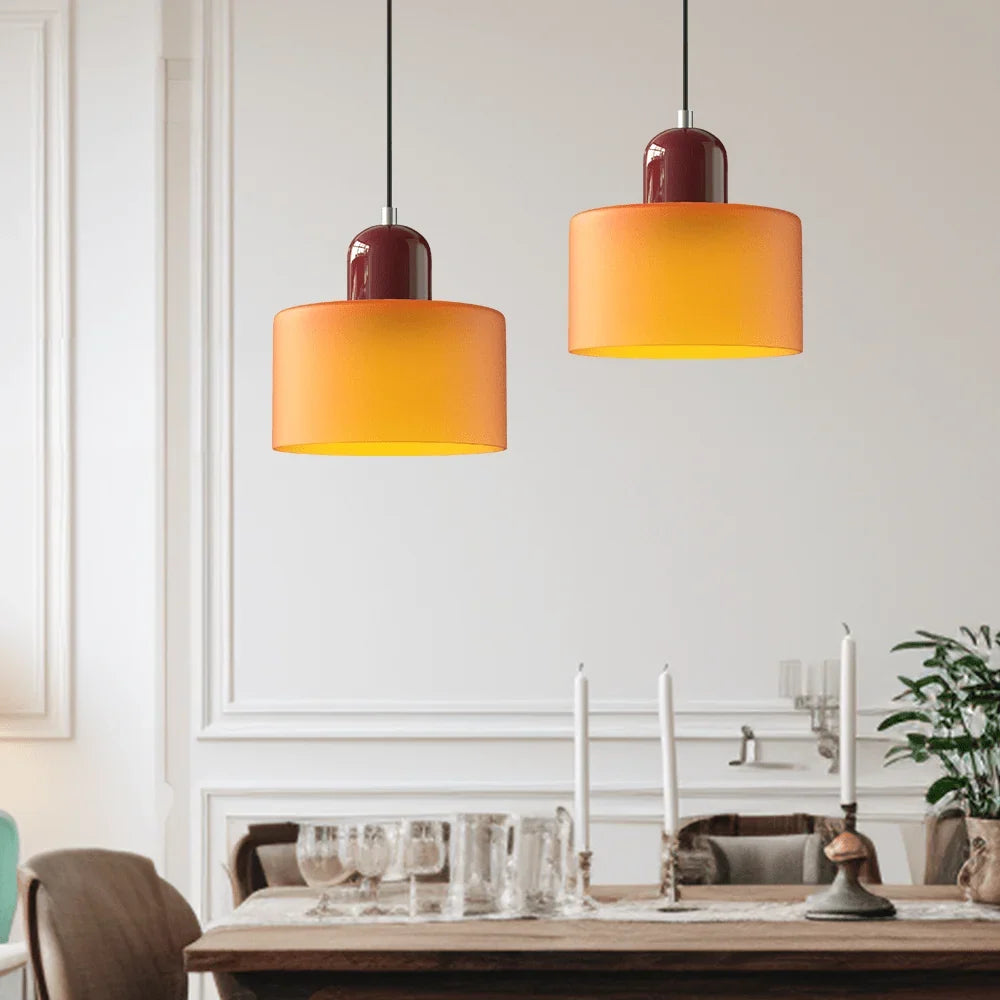 Pendant Light Bauhaus Geometric Colored Glass