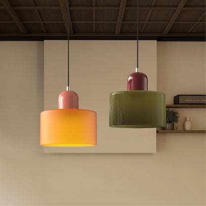Pendant Light Bauhaus Geometric Colored Glass