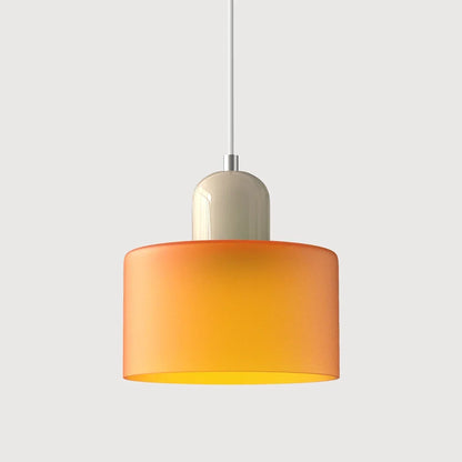 Pendant Light Bauhaus Geometric Tinted Glass Warm Glow