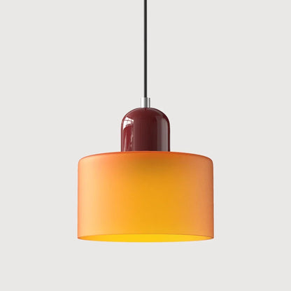 Pendant Light Bauhaus Geometric Tinted Glass Warm Glow