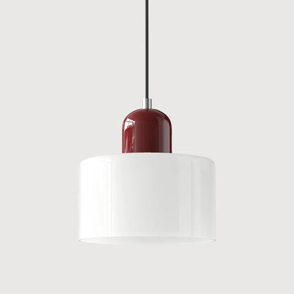 Pendant Light Bauhaus Geometric Tinted Glass Warm Glow