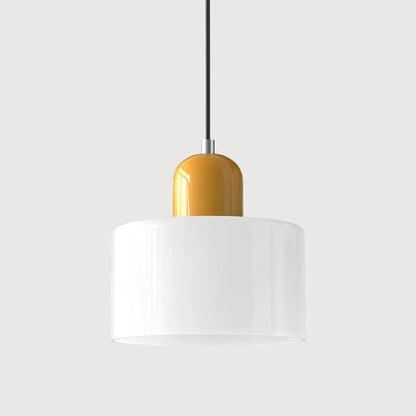Pendant Light Bauhaus Geometric Tinted Glass Warm Glow