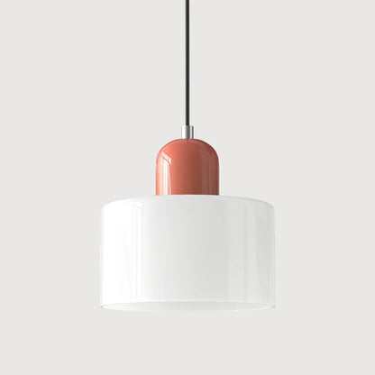 Pendant Light Bauhaus Geometric Tinted Glass Warm Glow