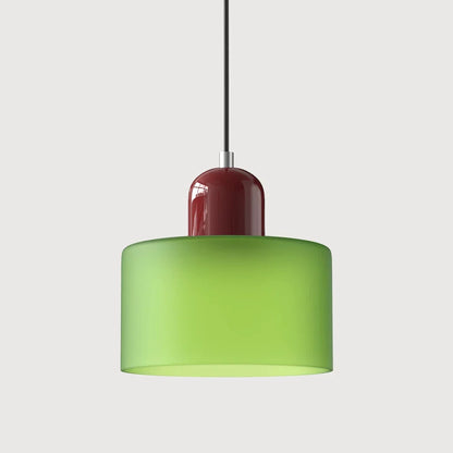 Pendant Light Bauhaus Geometric Tinted Glass Warm Glow