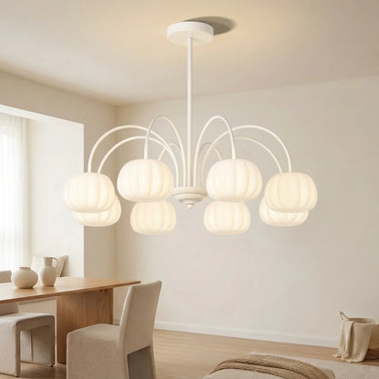 Pendant Light Branch Style Pumpkin Shades 5-8 Lights