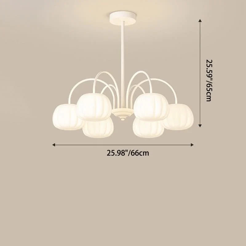Pendant Light Branch Style Pumpkin Shades 5-8 Lights