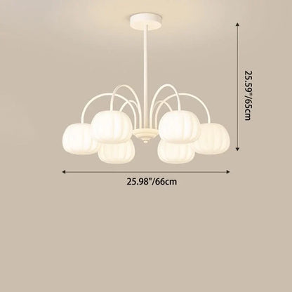 Pendant Light Branch Style Pumpkin Shades 5-8 Lights