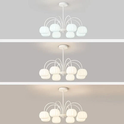 Pendant Light Branch Style Pumpkin Shades 5-8 Lights