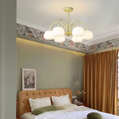 Pendant Light Branch Style Pumpkin Shades 5-8 Lights