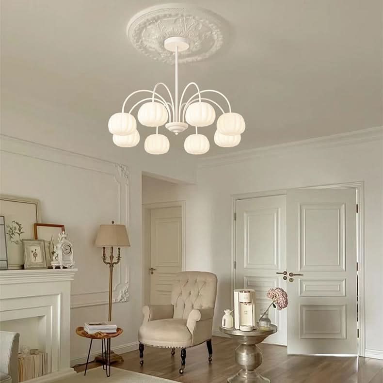 Pendant Light Branch Style Pumpkin Shades 5-8 Lights