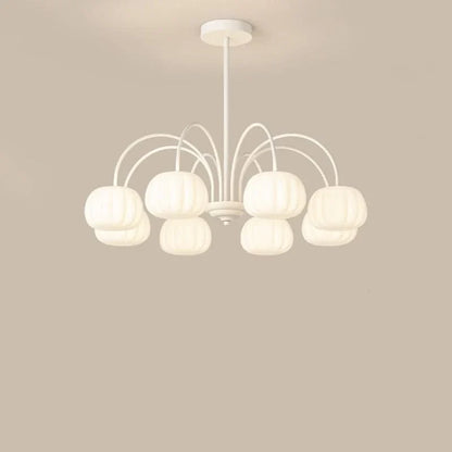 Pendant Light Branch Style Pumpkin Shades 5-8 Lights