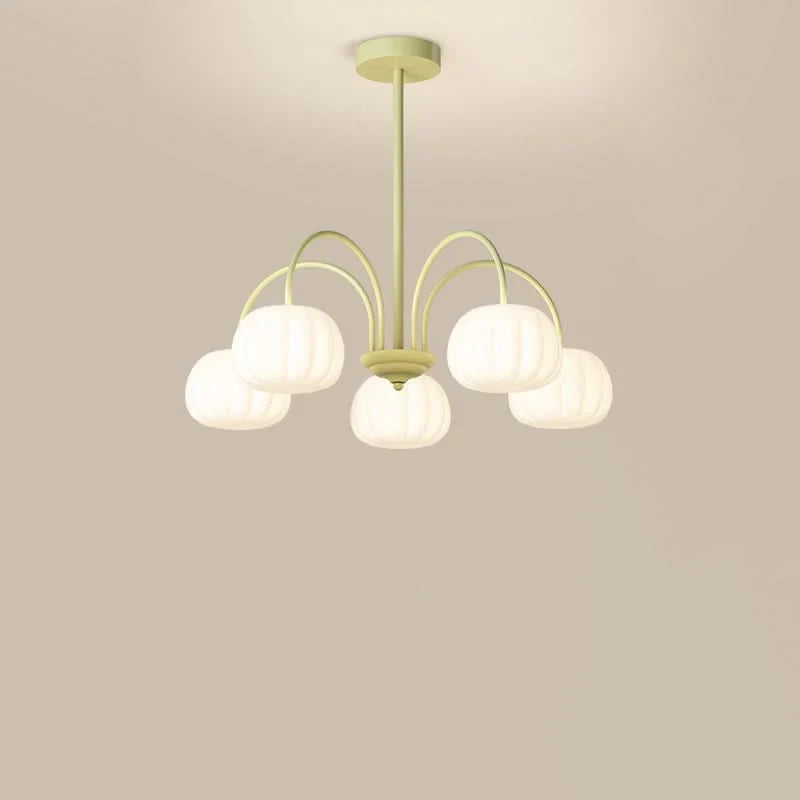 Pendant Light Branch Style Pumpkin Shades 5-8 Lights