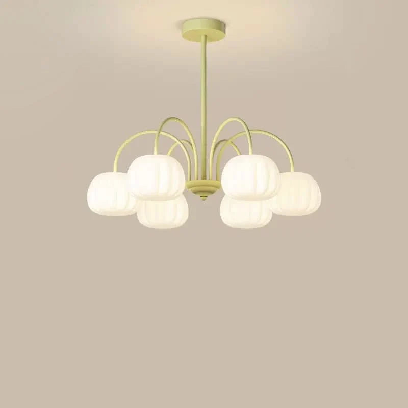 Pendant Light Branch Style Pumpkin Shades 5-8 Lights