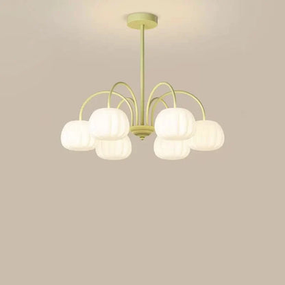 Pendant Light Branch Style Pumpkin Shades 5-8 Lights