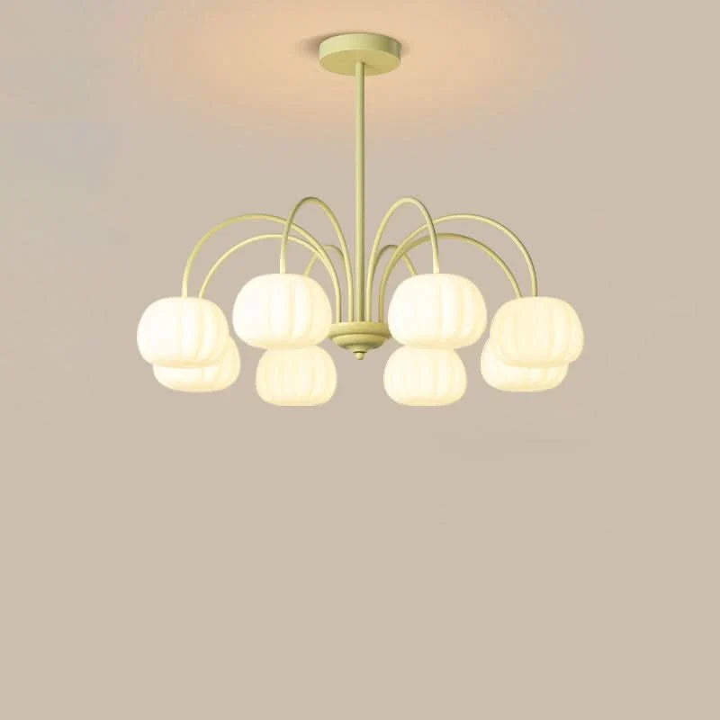 Pendant Light Branch Style Pumpkin Shades 5-8 Lights