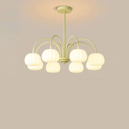 Pendant Light Branch Style Pumpkin Shades 5-8 Lights