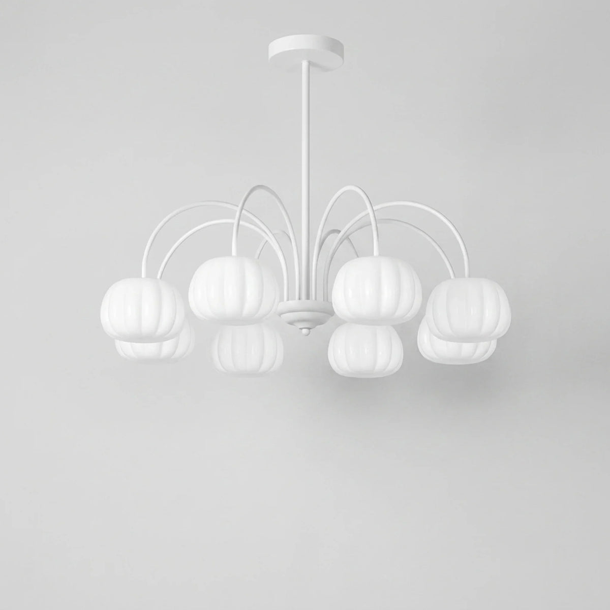 Pendant Light Branch Style Pumpkin Shades 5-8 Lights