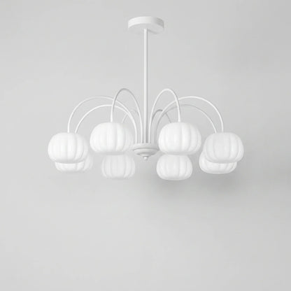 Pendant Light Branch Style Pumpkin Shades 5-8 Lights