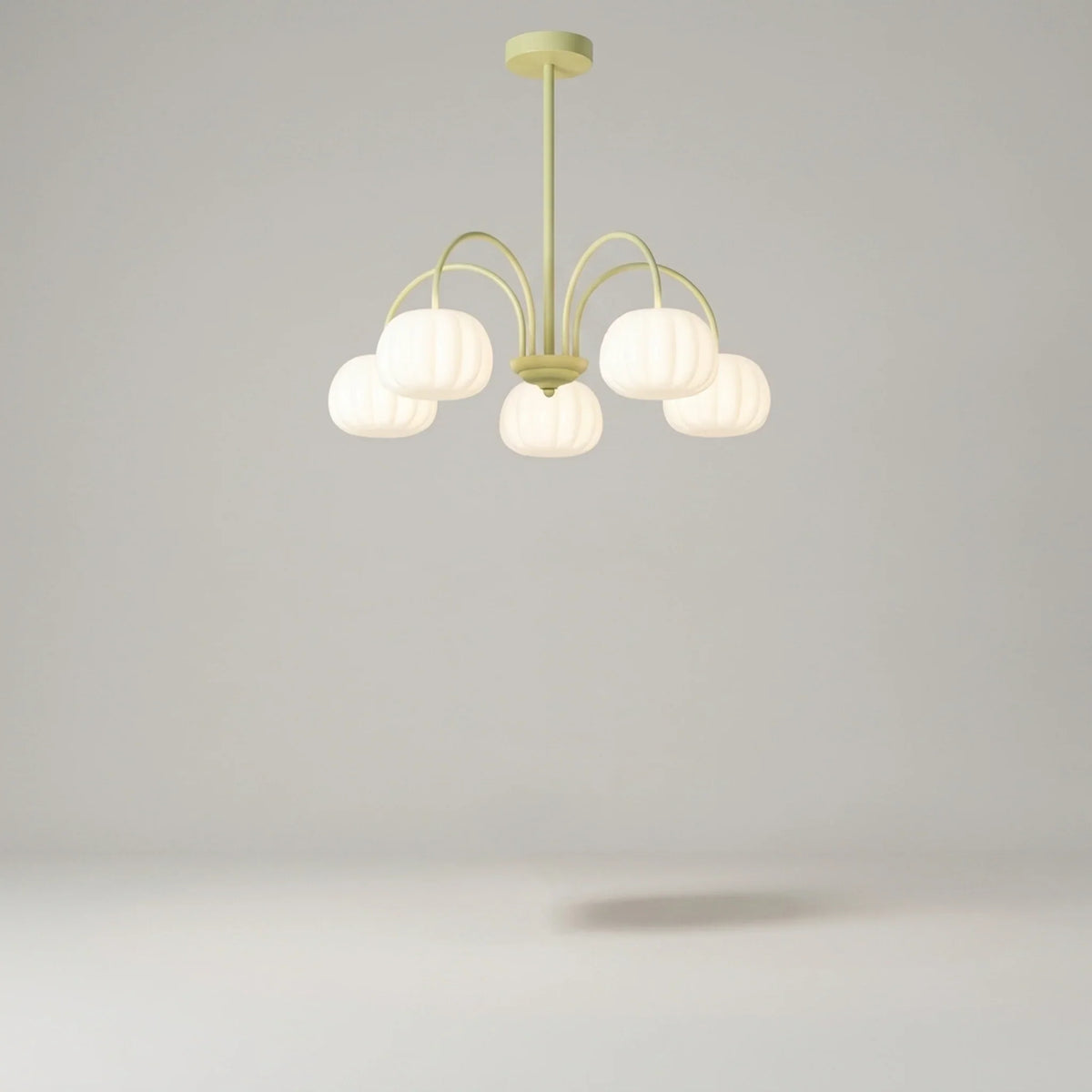 Pendant Light Branch Style Pumpkin Shades 5-8 Lights