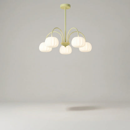 Pendant Light Branch Style Pumpkin Shades 5-8 Lights