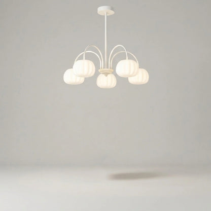 Pendant Light Branch Style Pumpkin Shades 5-8 Lights