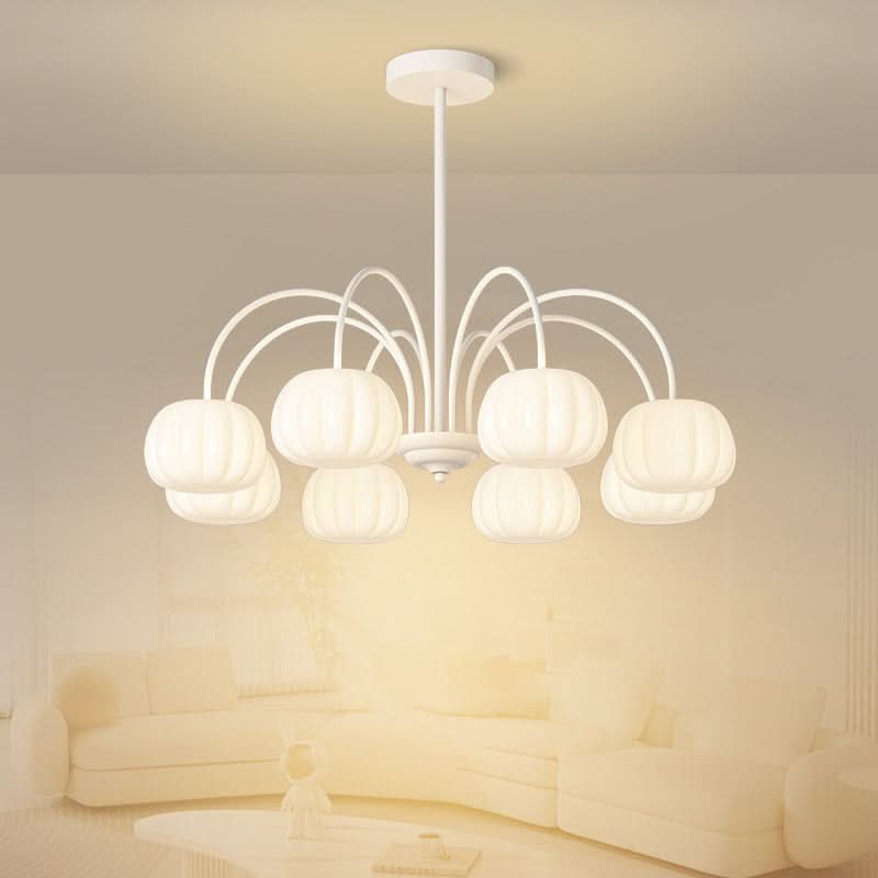 Pendant Light Branch Style Pumpkin Shades 5-8 Lights