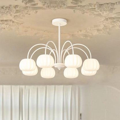 Pendant Light Branch Style Pumpkin Shades 5-8 Lights