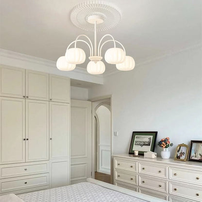 Pendant Light Branch Style Pumpkin Shades 5-8 Lights