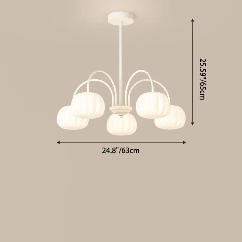 Pendant Light Branch Style Pumpkin Shades 5-8 Lights