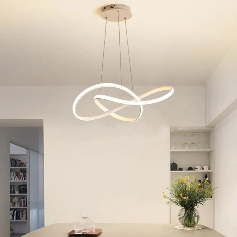 Pendant Light Clover Design Dimmable LED Remote Control