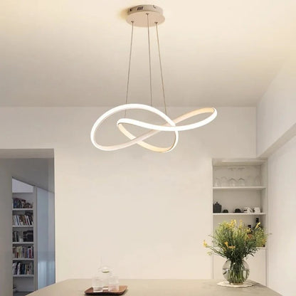 Pendant Light Clover Design Dimmable LED Remote Control