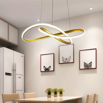 Pendant Light Clover Design Dimmable LED Remote Control