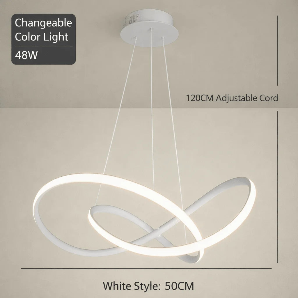 Pendant Light Clover Design Dimmable LED Remote Control
