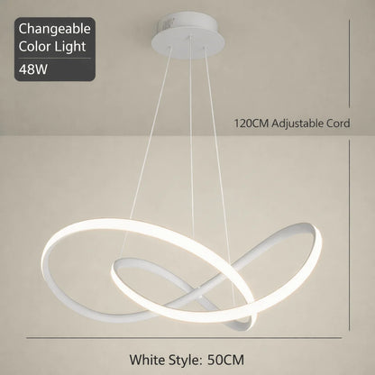 Pendant Light Clover Design Dimmable LED Remote Control