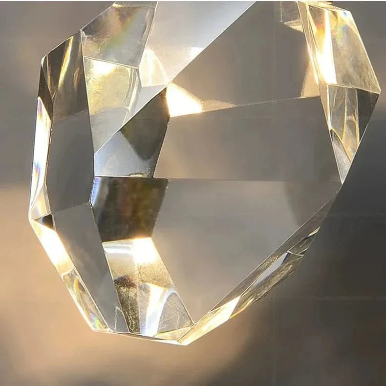 Pendant Light Faceted K9 Crystal Integrated LED