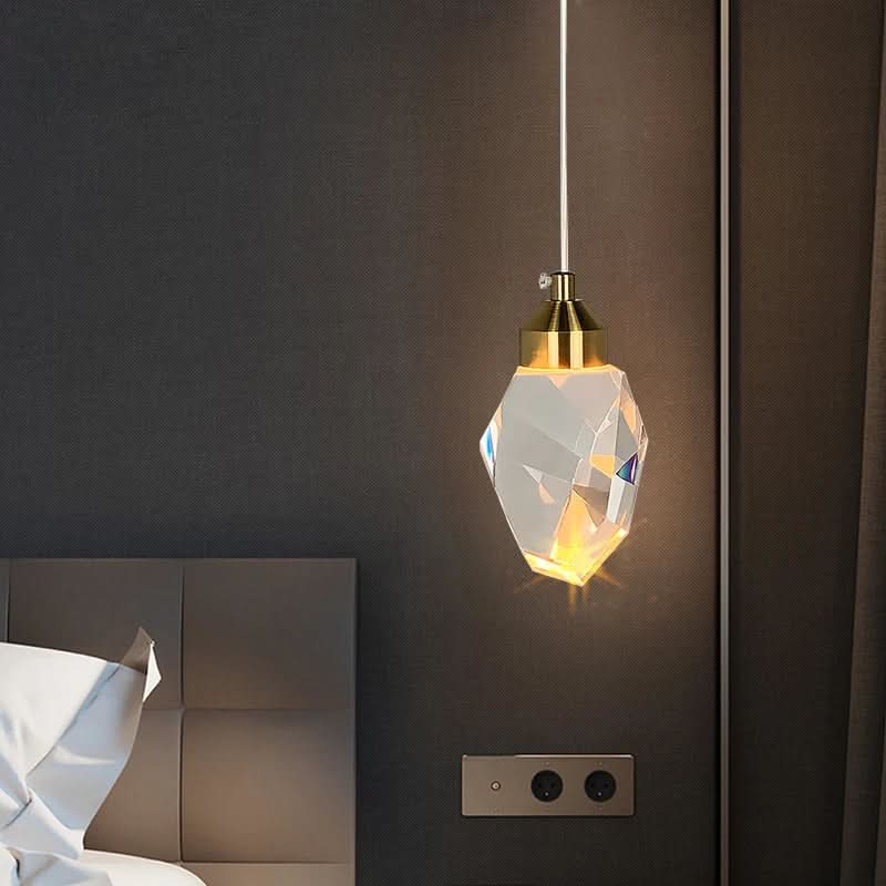 Pendant Light Faceted K9 Crystal Integrated LED