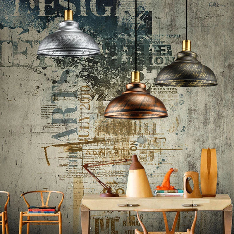 Pendant Light Industrial Iron Adjustable Height