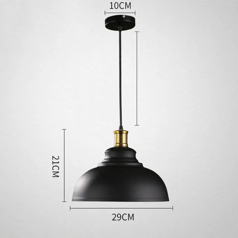 Pendant Light Industrial Iron Adjustable Height