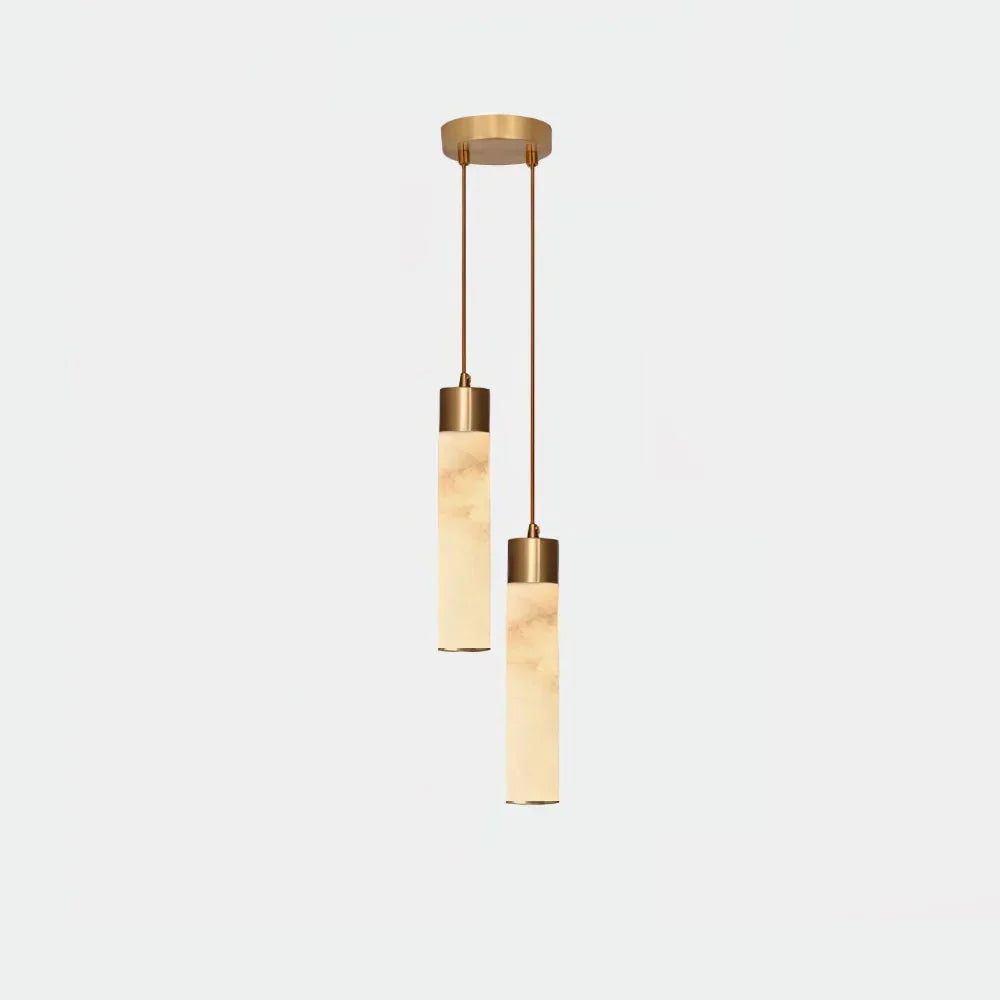 Pendant Light Natural Alabaster Dimmable LED Adjustable Height