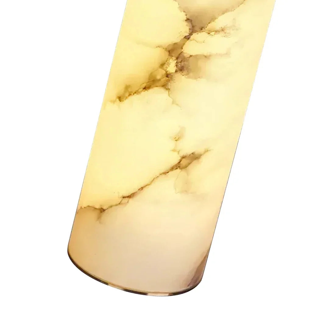 Pendant Light Natural Alabaster Dimmable LED Adjustable Height
