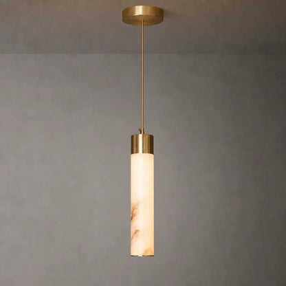 Pendant Light Natural Alabaster Dimmable LED Adjustable Height