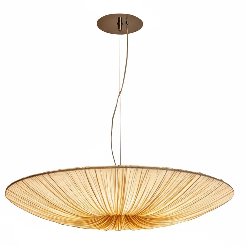 Pendant Light Pleated Fabric Integrated LED