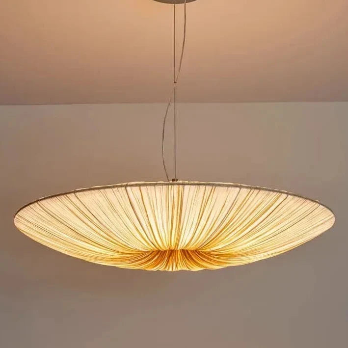 Pendant Light Pleated Fabric Integrated LED